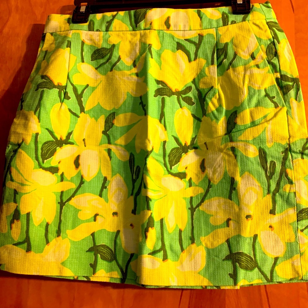 JCREW Yellow Flower Print Skirt